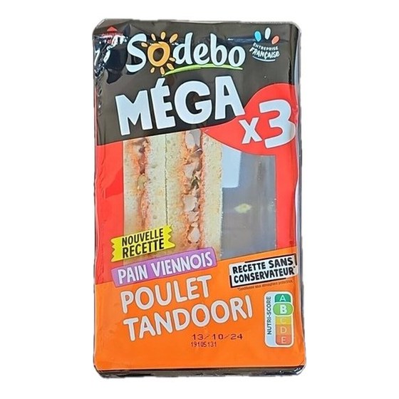 Sandwich poulet tandoori